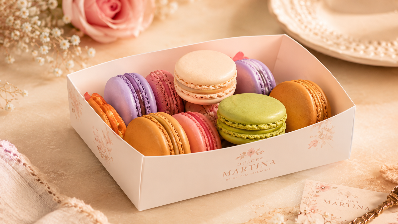 Caja de macarons de Dulces Martina